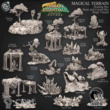 Описание картинки Magical Terrain Set от Studio Cockatoo по цене 32 800руб | Свободный Рынок Миниатюр - СРМ