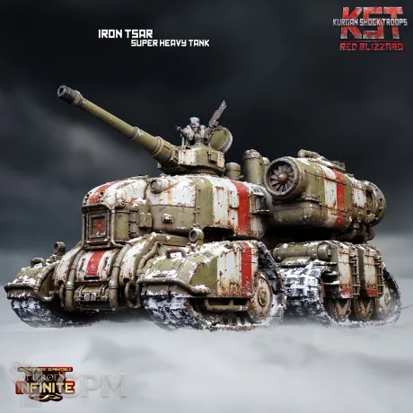 Описание картинки Iron Tsar Super Heavy Tank от PocketSized Prints по цене 5 000руб | Свободный Рынок Миниатюр - СРМ
