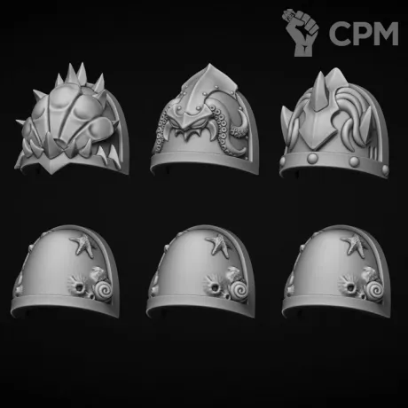 Описание картинки Наплечники Kraken от Bazilevs по цене 497руб | Свободный Рынок Миниатюр - СРМ