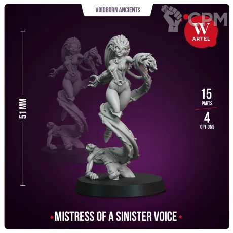 Описание картинки Миниатюра Mistress of a Sinister Voice от Артель W по цене 1 249руб | Свободный Рынок Миниатюр - СРМ