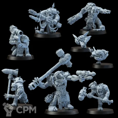 Описание картинки Набор миниатюр Орки "Tankboyz", Kill Team Wrecka Krew от Brother Ork по цене 2 720руб | Свободный Рынок Миниатюр - СРМ