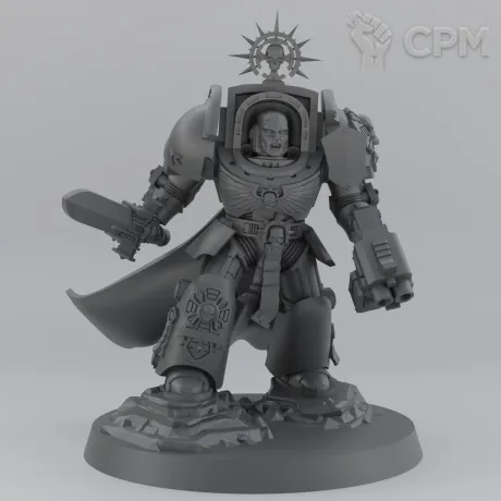 Описание картинки Captain In Terminator Armour от koksee по цене 200руб | Свободный Рынок Миниатюр - СРМ