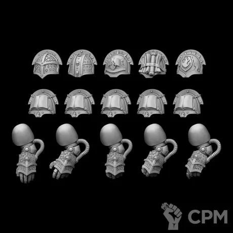 Описание картинки Shoulder pads model “TDA” type Fides от LDBits по цене 682руб | Свободный Рынок Миниатюр - СРМ