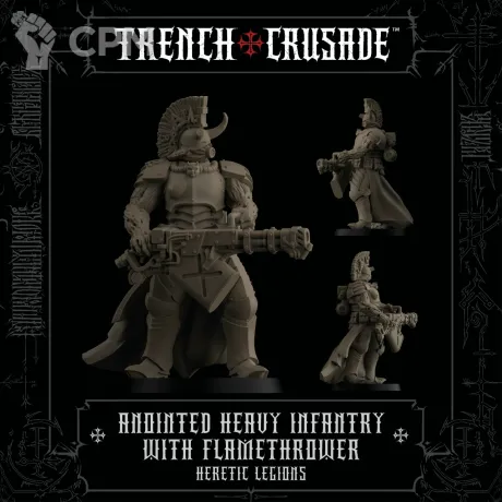 Описание картинки Anointed Heavy Infantry with Heavy Flamethrower от Age of Printmar по цене 125руб | Свободный Рынок Миниатюр - СРМ