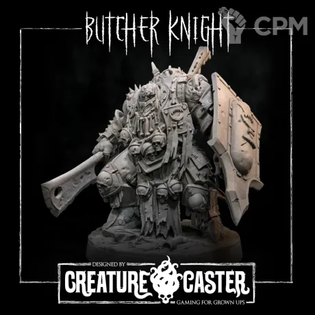 Описание картинки Butcher Knight The Great Hunger от Manufactorum76 по цене 675руб | Свободный Рынок Миниатюр - СРМ