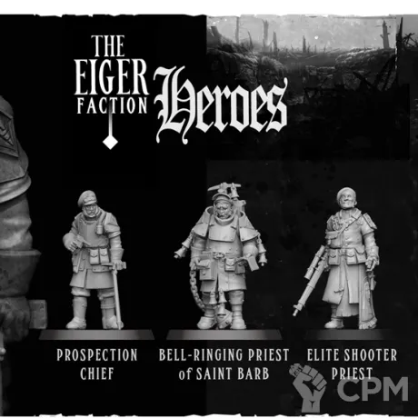 Описание картинки The Eiger Faction Heroes от Manufactorum76 по цене 740руб | Свободный Рынок Миниатюр - СРМ