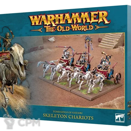 Описание картинки The Old World | Tomb Kings of Khemri: Skeleton Chariots от LifeIsNow по цене 6 990руб | Свободный Рынок Миниатюр - СРМ
