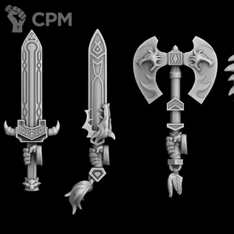 Описание картинки оружие тип Wolf (правая рука) от Bazilevs по цене 497руб | Свободный Рынок Миниатюр - СРМ