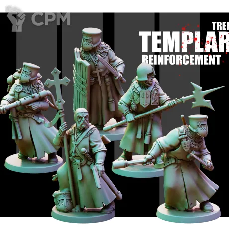Описание картинки Trench Templars Reinforcement от Manufactorum76 по цене 800руб | Свободный Рынок Миниатюр - СРМ
