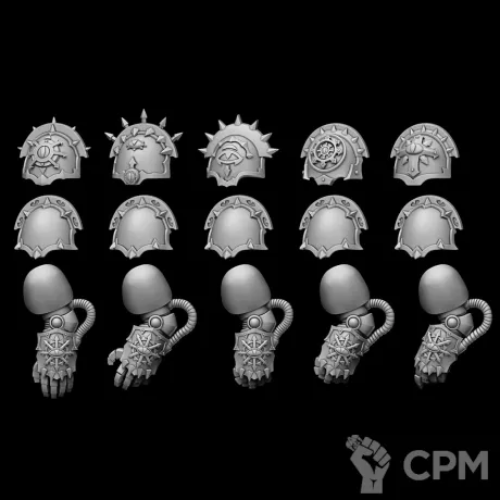 Описание картинки Shoulder pads model “TDA” type Black от Bazilevs по цене 597руб | Свободный Рынок Миниатюр - СРМ