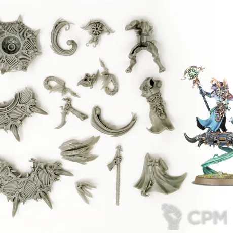 Описание картинки Tzaangor Shaman от LooneShroomFoundry по цене 100руб | Свободный Рынок Миниатюр - СРМ