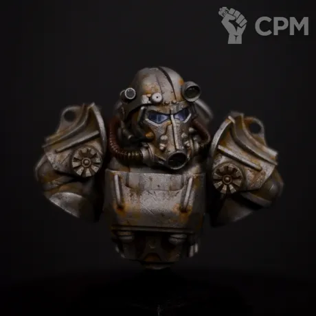 Описание картинки Бюст Fallout Силовая Броня T-45 от SmokeOLyee по цене 3 000руб | Свободный Рынок Миниатюр - СРМ