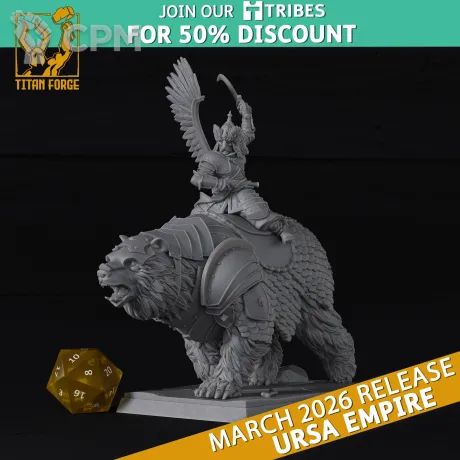 Описание картинки Kislev/ Hero on Bear III от Barduck Miniatures по цене 1 039руб | Свободный Рынок Миниатюр - СРМ