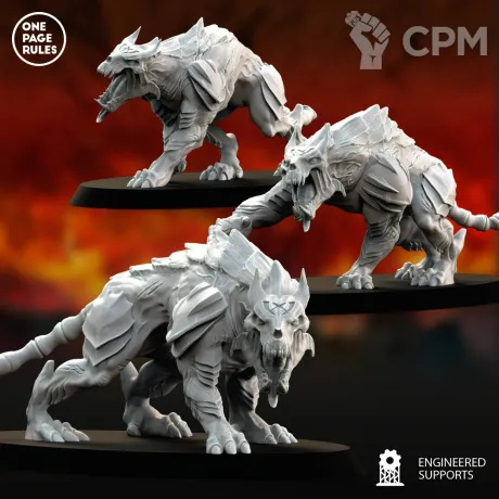 Описание картинки Blood Hounds (One Page Rules) от Орки с наГорки по цене 550руб | Свободный Рынок Миниатюр - СРМ