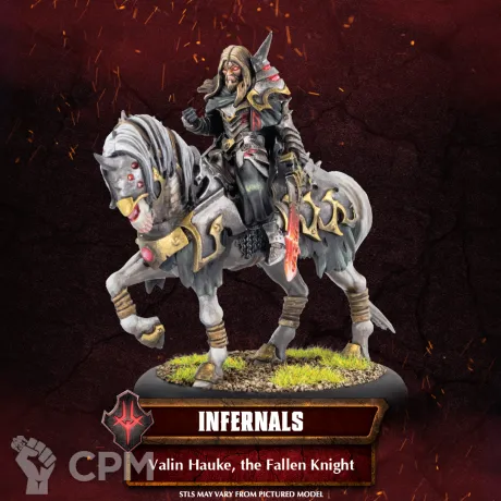 Описание картинки Valin Hauke, the Fallen Knight от Manufactorum76 по цене 550руб | Свободный Рынок Миниатюр - СРМ