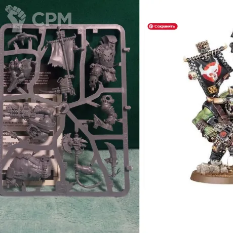 Описание картинки Armageddon: Orks Warboss от Xero по цене 1 200руб | Свободный Рынок Миниатюр - СРМ