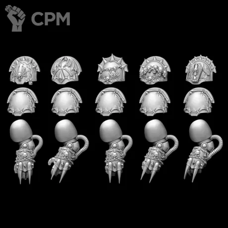 Описание картинки Shoulder pads model “TDA” type Noctis от Bazilevs по цене 597руб | Свободный Рынок Миниатюр - СРМ