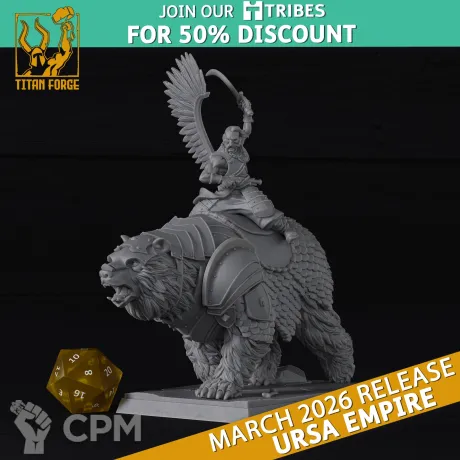 Описание картинки Kislev/ Hero on Bear от Barduck Miniatures по цене 1 039руб | Свободный Рынок Миниатюр - СРМ
