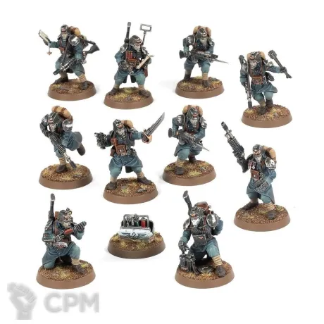 Описание картинки Veteran Guardsmen Death Korps of Krieg (Kill Team) от WebWay по цене 2 365руб | Свободный Рынок Миниатюр - СРМ