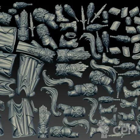 Описание картинки Custodian Sentinel Guard Bodies amd Heads (Scan) от AxeL's Forge по цене 1 000руб | Свободный Рынок Миниатюр - СРМ