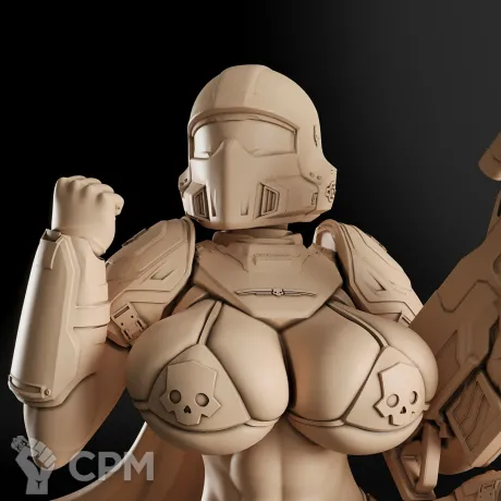Описание картинки Helldiver Girl + Futa Фигурка (Helldivers) от GAS3TXD  по цене 4 200руб | Свободный Рынок Миниатюр - СРМ