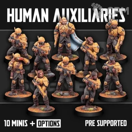 Описание картинки Human Auxiliaries от 3D Shop  по цене 1 100руб | Свободный Рынок Миниатюр - СРМ