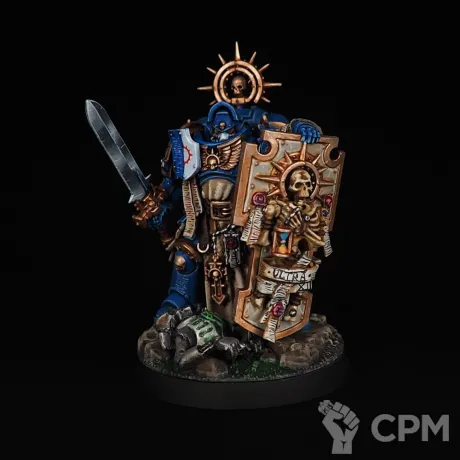 Описание картинки Captain with Relic Shield от Laboratory of Chaos по цене 150руб | Свободный Рынок Миниатюр - СРМ