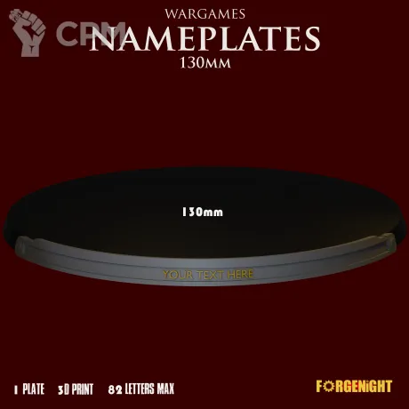 Описание картинки Wargame Bases 130mm nameplate | Именные ярлыки на подставки от ForgeNight по цене 249руб | Свободный Рынок Миниатюр - СРМ