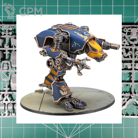 Описание картинки Warhound Titan with Ursus Claws and Melta Lances от Vault Boy по цене 4 798руб | Свободный Рынок Миниатюр - СРМ