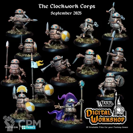 Описание картинки The Clockwork Corps набор из 13 миниатюр от Мастерская Крипов по цене 960руб | Свободный Рынок Миниатюр - СРМ