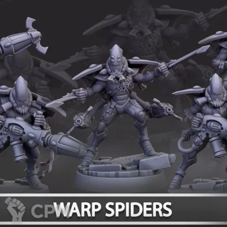Описание картинки Warp Spiders от Naggaroth Night по цене 1 800руб | Свободный Рынок Миниатюр - СРМ