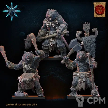 Описание картинки Werebears Unit CG от PocketSized Prints по цене 900руб | Свободный Рынок Миниатюр - СРМ