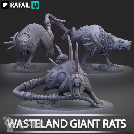 Описание картинки Wasteland Giant Rats от Naggaroth Night по цене 300руб | Свободный Рынок Миниатюр - СРМ