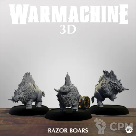 Описание картинки Thornfall Alliance Razor Boars от Manufactorum76 по цене 450руб | Свободный Рынок Миниатюр - СРМ