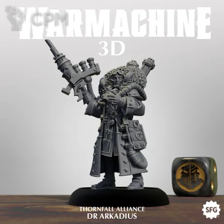 Описание картинки Thornfall Alliance Dr Arkadius от Manufactorum76 по цене 175руб | Свободный Рынок Миниатюр - СРМ