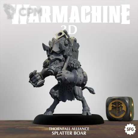 Описание картинки Thornfall Alliance Splatter Boar от Manufactorum76 по цене 300руб | Свободный Рынок Миниатюр - СРМ