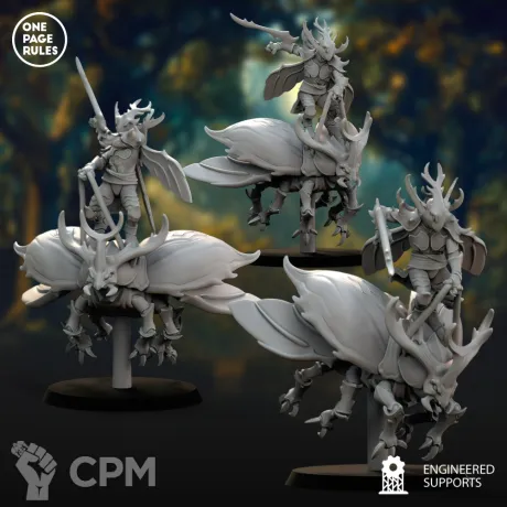 Описание картинки OPR Wood Elves - Eternal Bug Riders от Laboratory of Chaos по цене 750руб | Свободный Рынок Миниатюр - СРМ