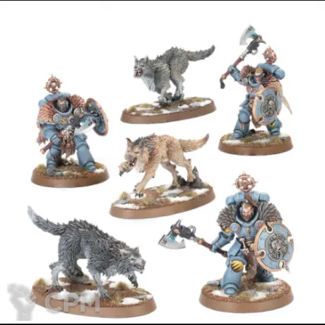 Описание картинки Wolf Guard Headtakers от NEW-MINIATURES по цене 1 881руб | Свободный Рынок Миниатюр - СРМ