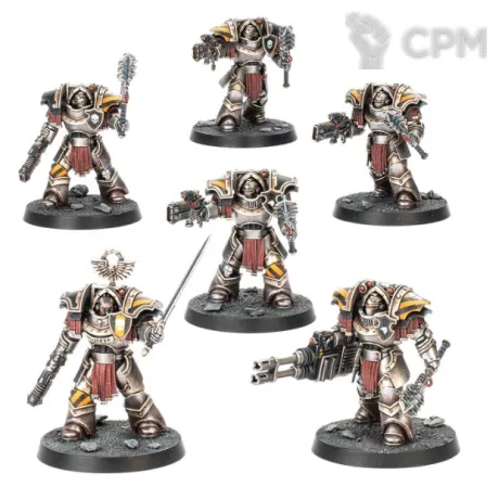 Описание картинки Cataphractii Terminators with Volkite Chargers and Power Mauls от Darkminiatures по цене 2 600руб | Свободный Рынок Миниатюр - СРМ