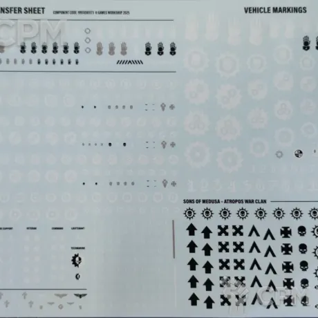 Описание картинки Iron Hands Transfer Sheet Decals от Black Legion Hall по цене 605руб | Свободный Рынок Миниатюр - СРМ