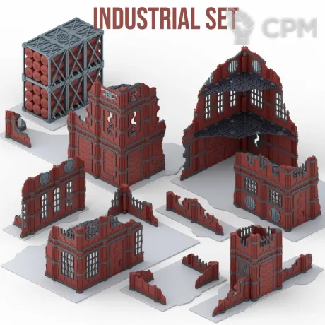 Описание картинки Industrial Ruins (Террейн для 11 редакции, цветной) от AxeL's Forge по цене 6 500руб | Свободный Рынок Миниатюр - СРМ