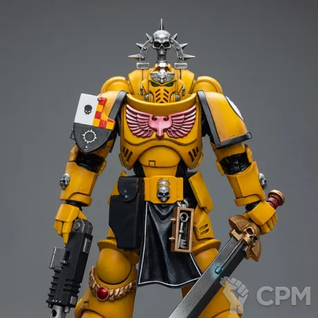 Описание картинки Imperial Fists Lieutenant with Power Sword от Строго по-Имперски по цене 4 320руб | Свободный Рынок Миниатюр - СРМ