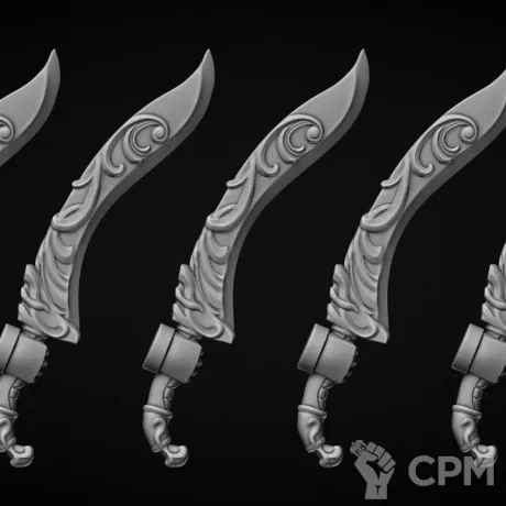 Описание картинки оружие тип Falcata (правая рука) от Bazilevs по цене 497руб | Свободный Рынок Миниатюр - СРМ