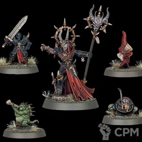 Описание картинки Mibyllorr Darkfang, Chaos Sorcerer Lord от Орки с наГорки по цене 500руб | Свободный Рынок Миниатюр - СРМ