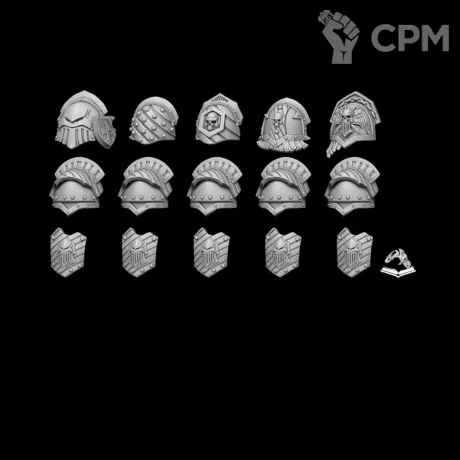 Описание картинки Shoulder pads model “TDA” type Obsidio от Bazilevs по цене 597руб | Свободный Рынок Миниатюр - СРМ