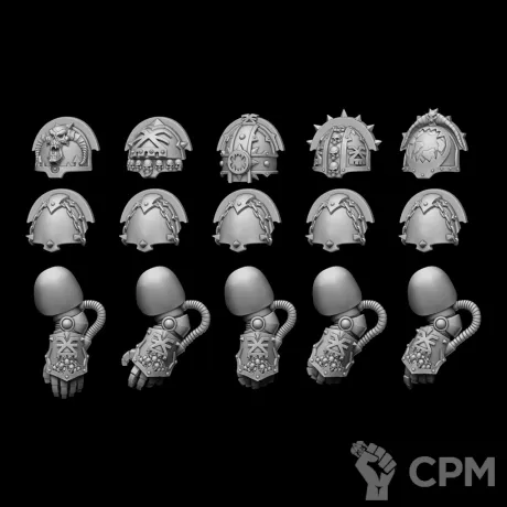 Описание картинки Shoulder pads model “TDA” type Hound от LDBits по цене 682руб | Свободный Рынок Миниатюр - СРМ