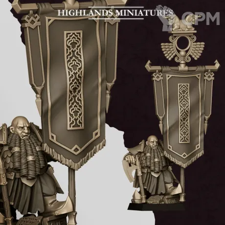 Описание картинки Son of Marduk Battle Standard Bearer от 3DPrintClub по цене 140руб | Свободный Рынок Миниатюр - СРМ