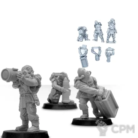 Описание картинки Renegade Militia Artillery Crew от Red Rooster по цене 805руб | Свободный Рынок Миниатюр - СРМ