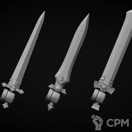 Описание картинки Weapon set Broadsword (RIGHT HANDS) от Bazilevs по цене 497руб | Свободный Рынок Миниатюр - СРМ