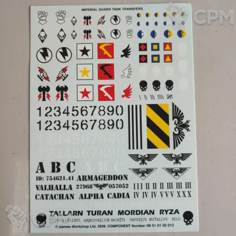 Описание картинки Imperial Guard Tank Transfers Decals от Black Legion Hall по цене 495руб | Свободный Рынок Миниатюр - СРМ
